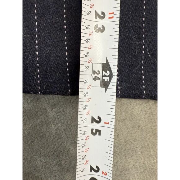 NASTY GAL Collection Pinstripe Oversized Wool Blend Navy Blazer sz 4 US - Picture 10 of 13